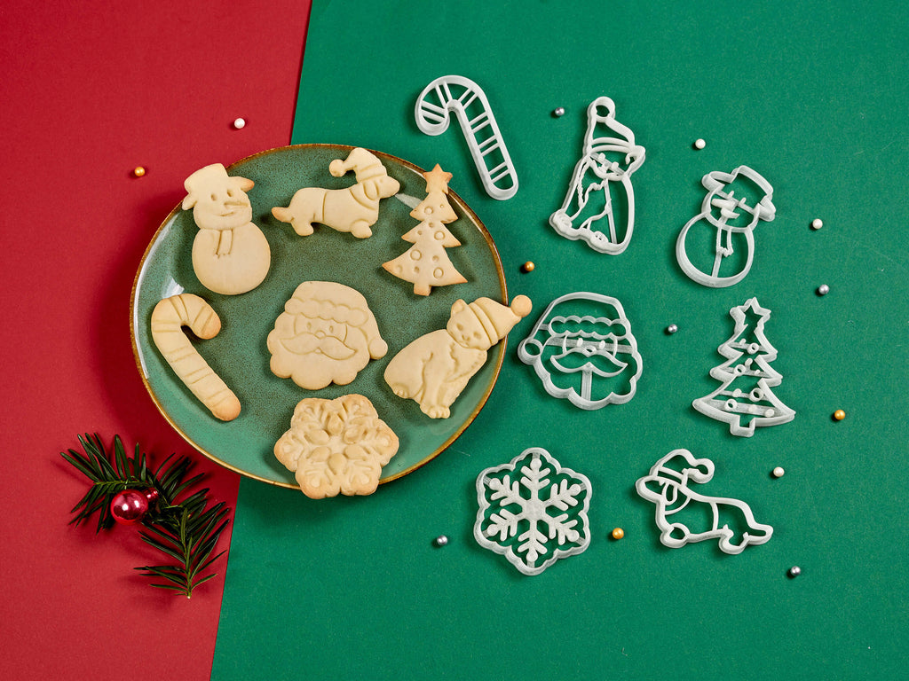 Weihnachten Keksausstecher Set mit Keksen