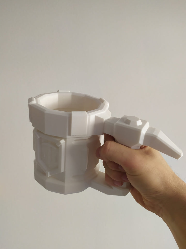 3D Druck Bierkrug Wikinger in Weiß
