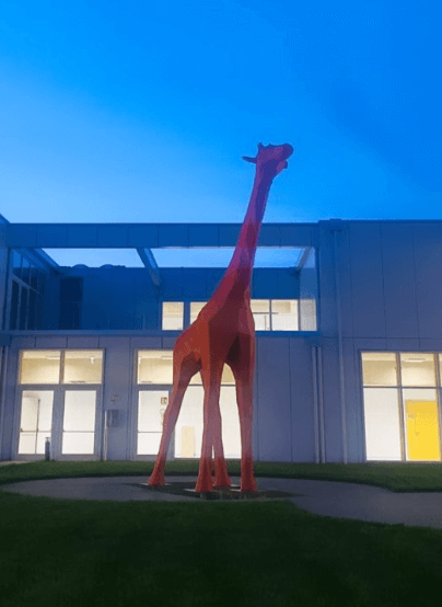 3D Druck Skulptur Giraffe im Freien