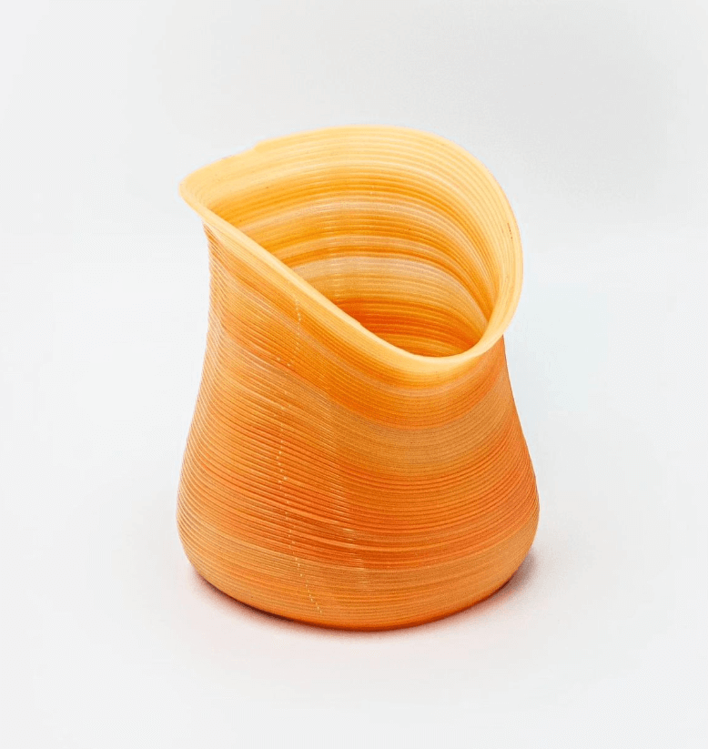 3D Druck Vase in Orange