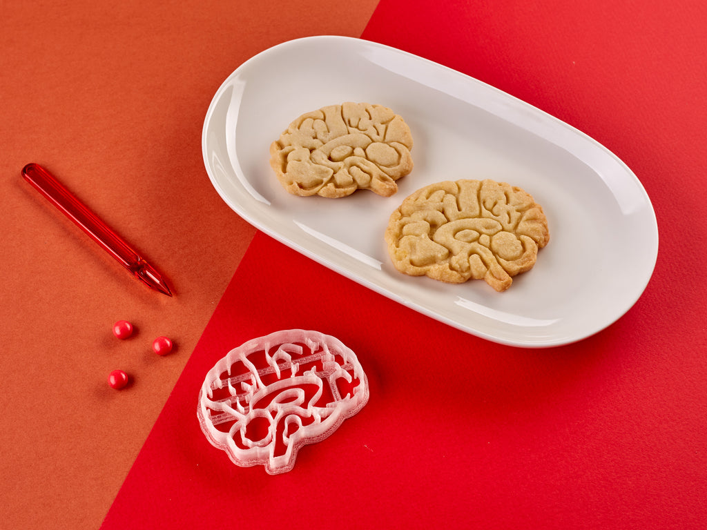 Anatomie Keksausstecher - Gehirn Plätzchenausstecher mit Keksen