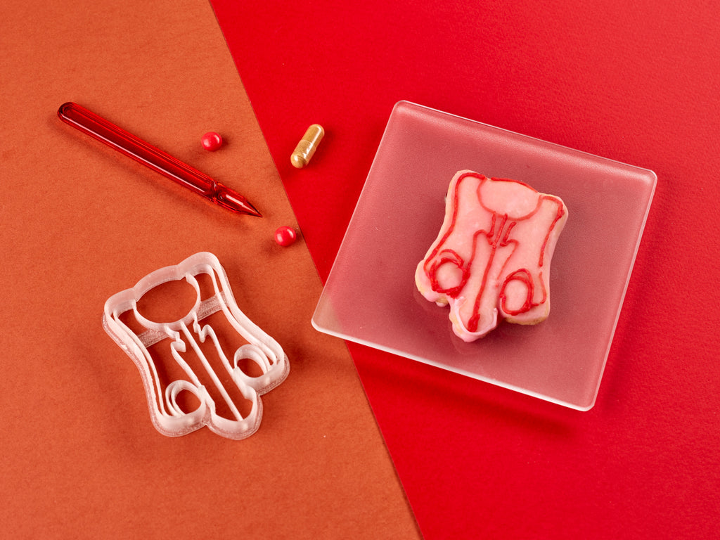 Anatomie Keksausstecher - Penis Plätzchenausstecher mit glasierten Keksen