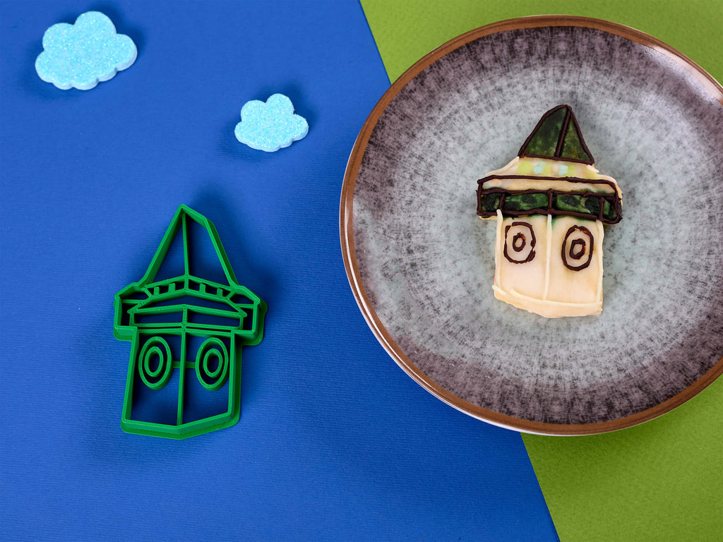 Keksausstecher Uhrturm mit Keks dekoriert