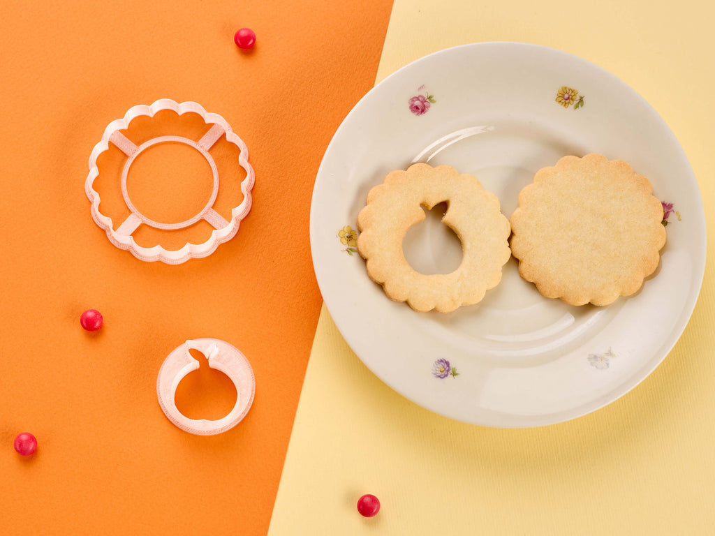 Linzer Augen Keksausstecher Apfel mit Keks