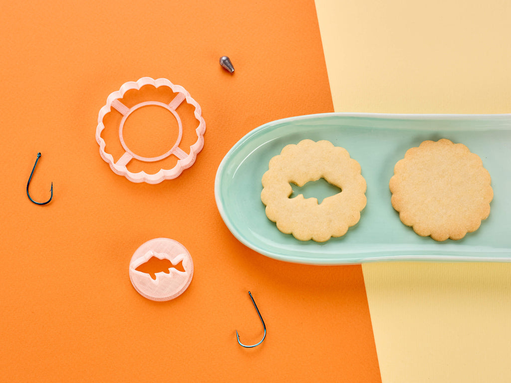 Linzer Augen Keksausstecher Fisch mit Keks