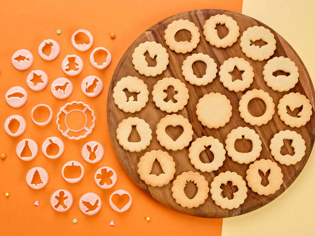 Linzer Augen Keksausstecher Set mit Kekse