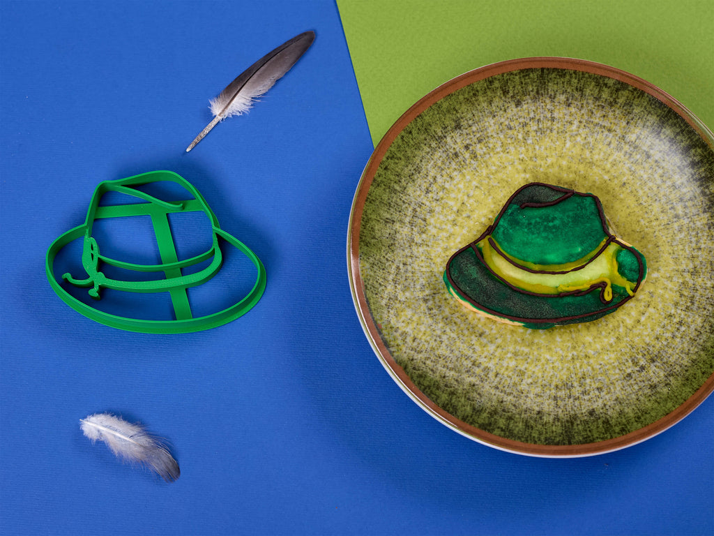 Keksausstecher Steirerhut mit Kekse dekoriert