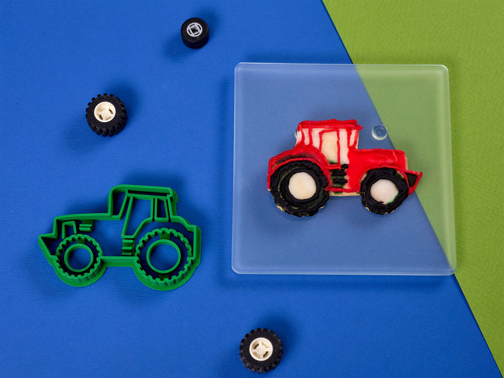 Keksausstecher Traktor mit Kekse dekoriert