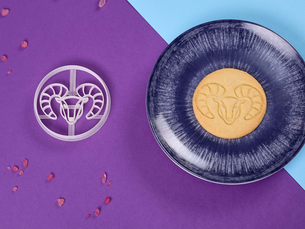 Keksausstecher Widder mit Keks