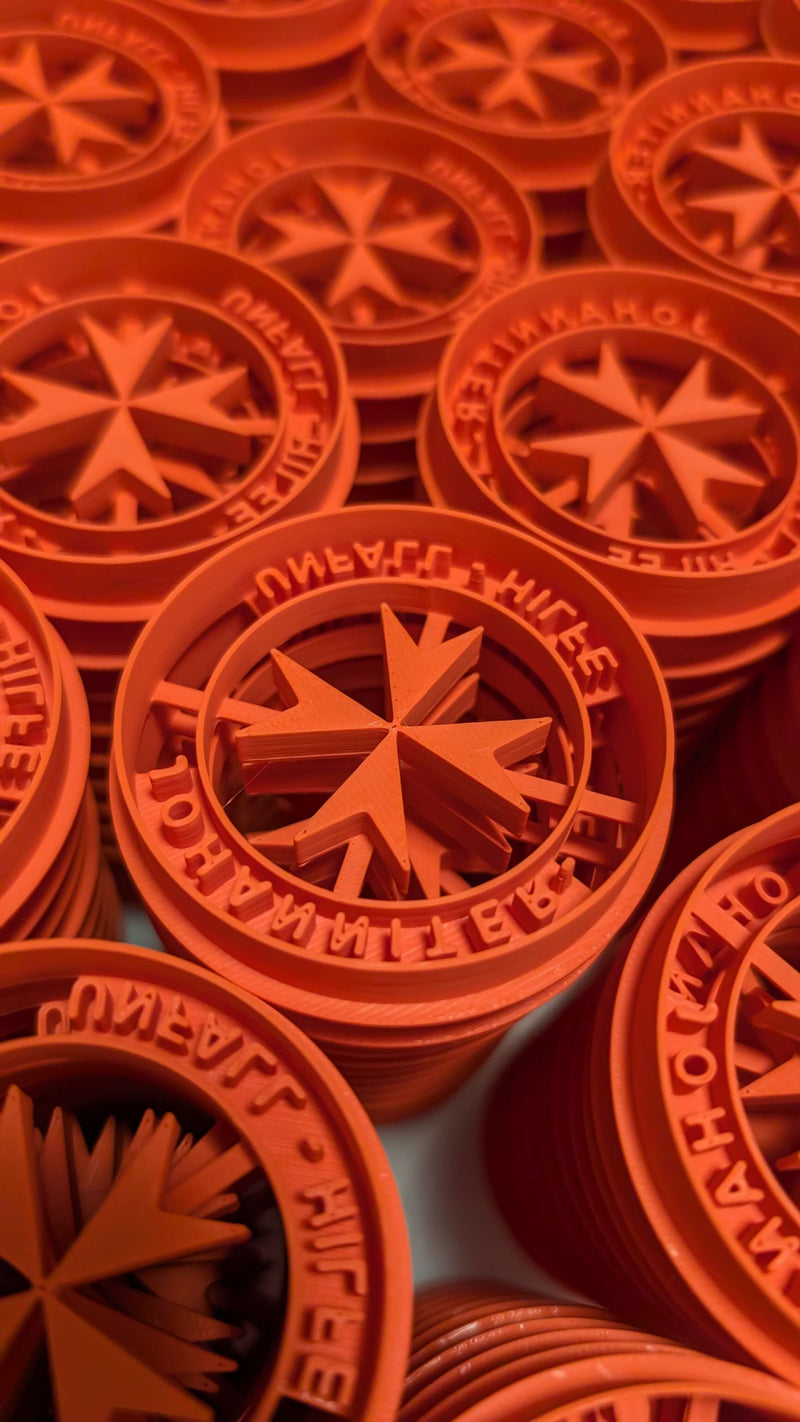 Logo Ausstechformen in Rot für Johanniter