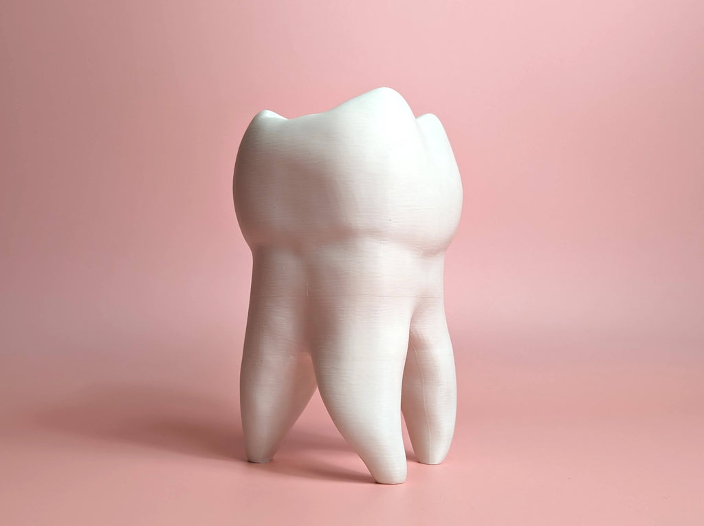 Zahn Dekogefäß 3D gedruckt